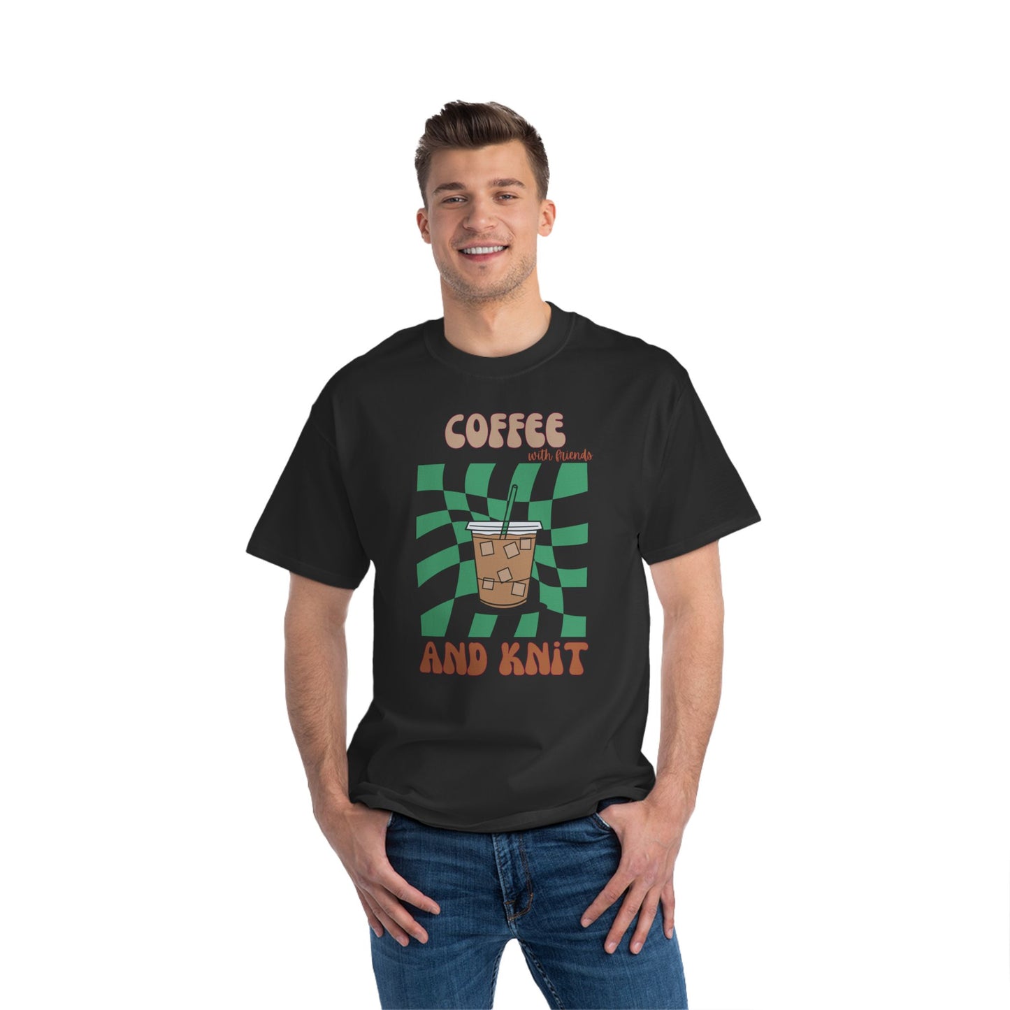 Coffee with Friends and Knit Shirt – Heavy Beefy Tee