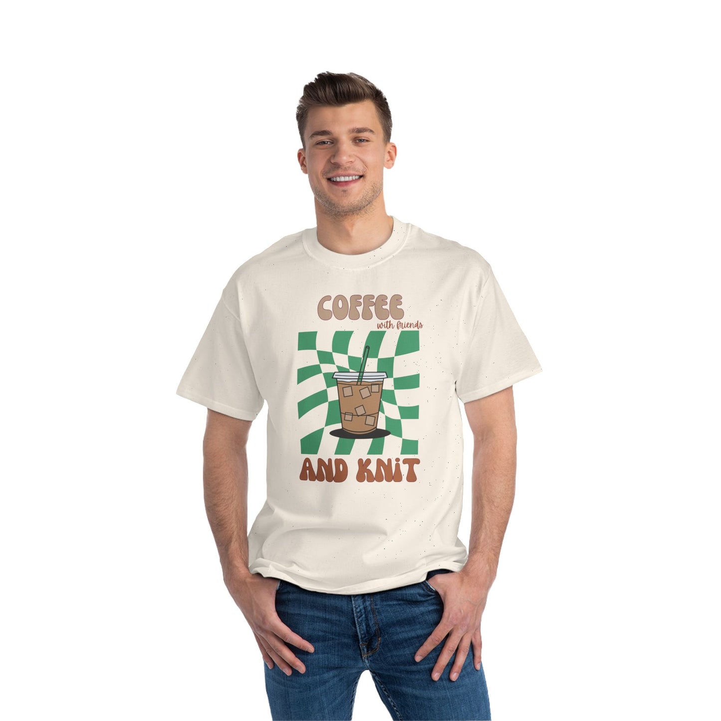 Coffee with Friends and Knit Shirt – Heavy Beefy Tee