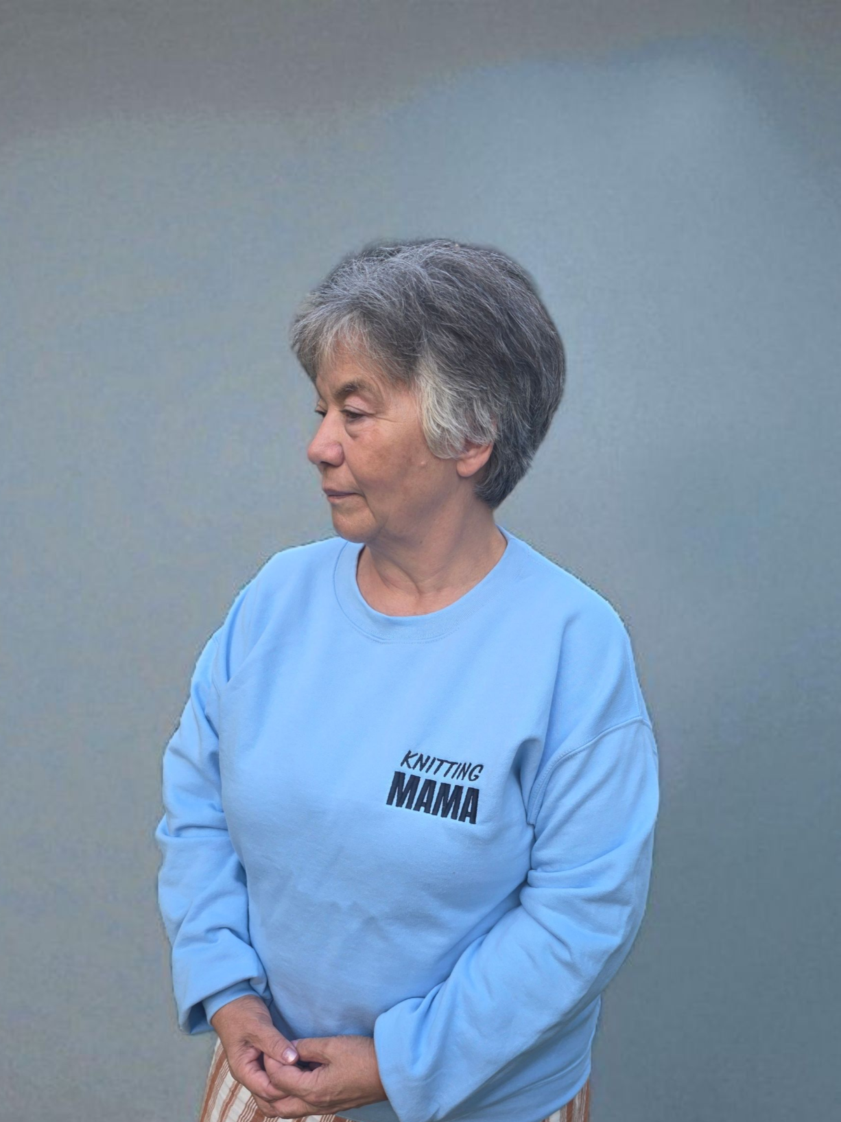 Embroider Soft Sweater For Knitting Mom's