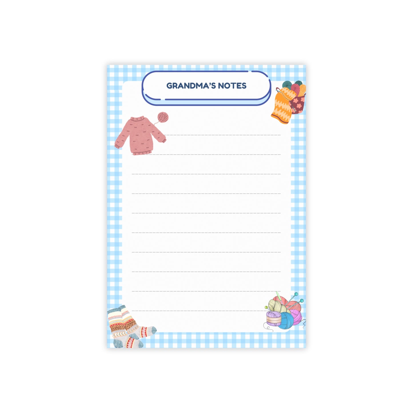 Sticky Note Pads| Knit Theme