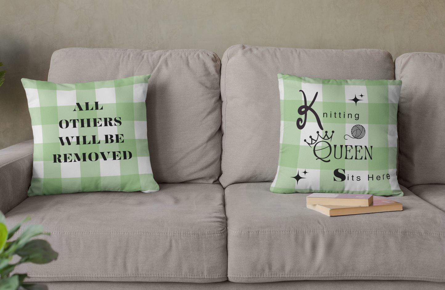 Home Decor Pillow For Knitting Queens