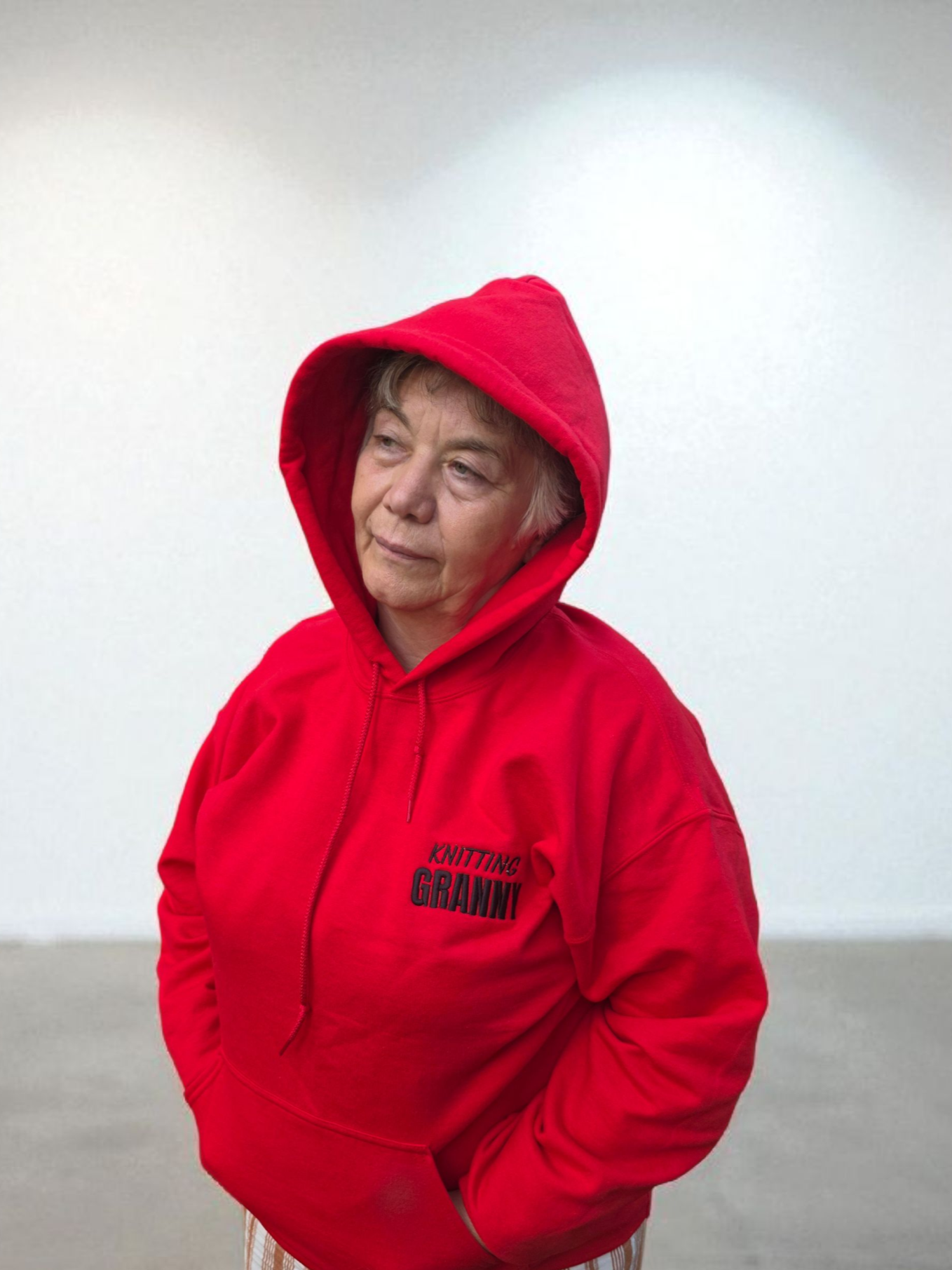 Knitting Granny-Embroider Sweater